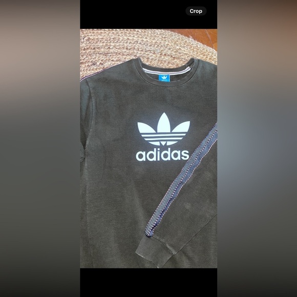 Unique -Rare-Vintage Thick Weave Adidas Sweatshirt -Washed Olive Green-Sz3XL-EUC - Picture 6 of 16